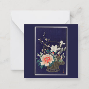 TARJETA DE NOTA FOLDEADA : OHARA KOSON : FLOWER BA