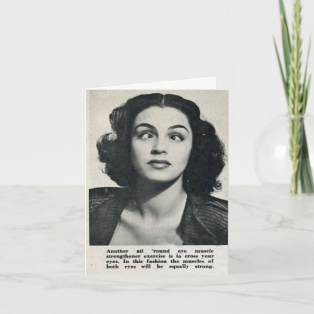 Tarjeta de nota "Fortalecer los músculos oculares" (Anverso)