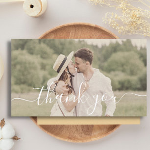 tarjeta de nota fotográfica de boda de script mode