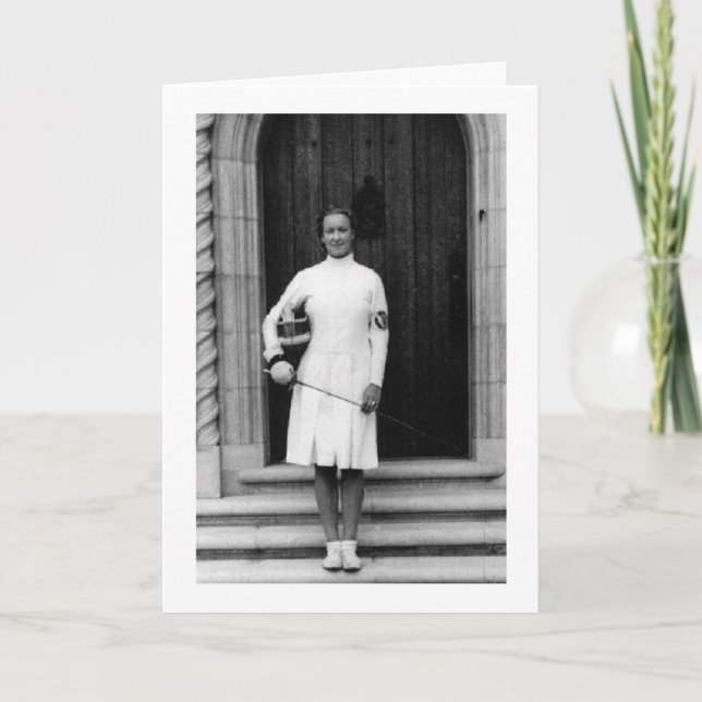 Tarjeta de nota fotográfica de vintage Helene Maye (Anverso)