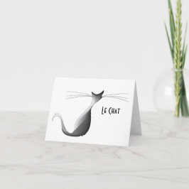 Tarjeta de nota fresca de Le Chat BLANK