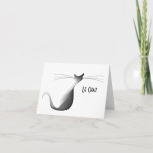 Tarjeta de nota fresca de Le Chat BLANK