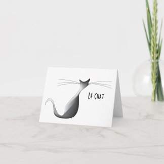 Tarjeta de nota fresca de Le Chat BLANK