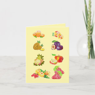 Tarjeta de nota : Frutas del amor 