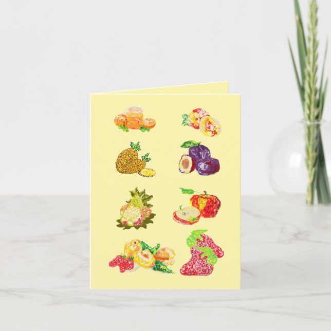 Tarjeta de nota : Frutas del amor  (Anverso)