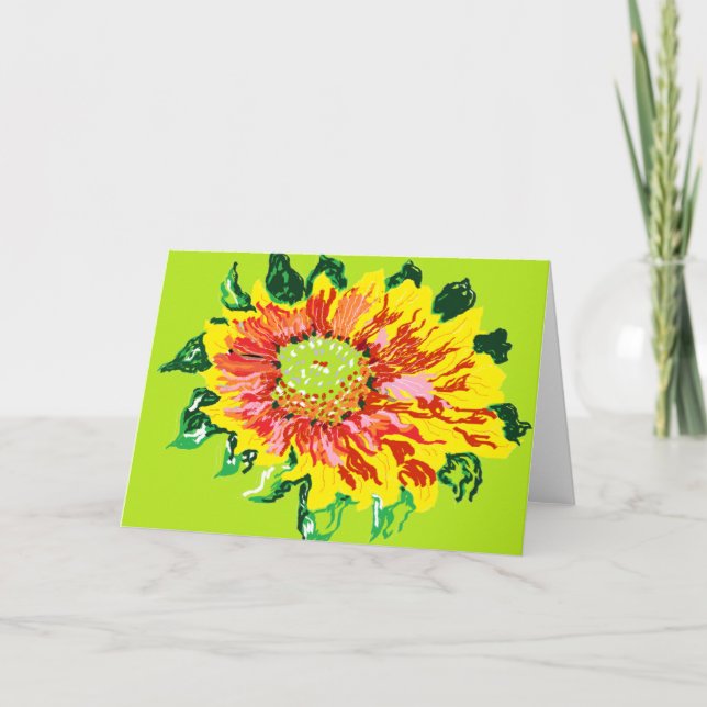 Tarjeta de nota /gaillardia flor manta perenne (Anverso)