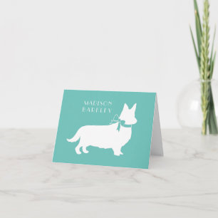 Tarjeta de nota galesa Corgi Puppy Dog Pembroke