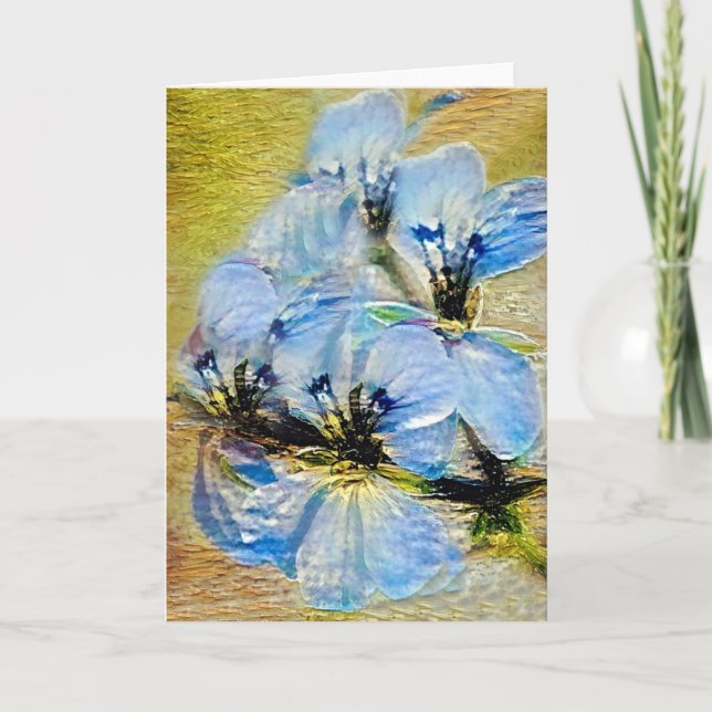 Tarjeta de nota Geranium Art 1 Pintada (Anverso)