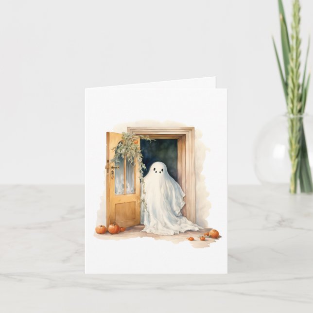 Tarjeta de nota Ghost Blank de Halloween (Anverso)