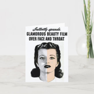 Tarjeta de nota "Glamour Beauty Film" de estilo vi