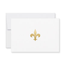 Tarjeta de nota Gold Fleur-de-Lis