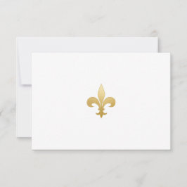 Tarjeta de nota Gold Fleur-de-Lis