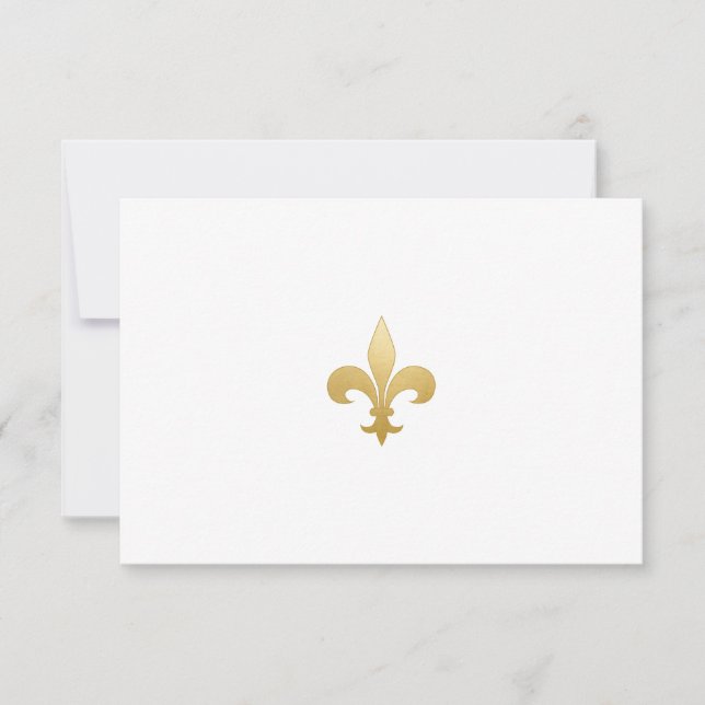 Tarjeta de nota Gold Fleur-de-Lis (Anverso)