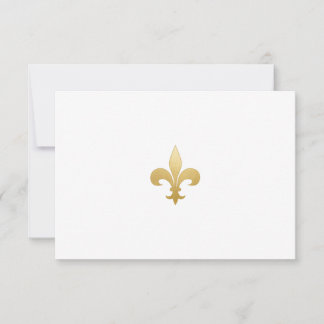 Tarjeta de nota Gold Fleur-de-Lis