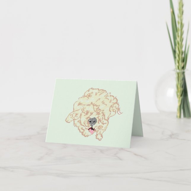 Tarjeta de nota : Goldendoodle (Anverso)