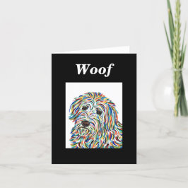 Tarjeta de nota Goldendoodle Dog Blank
