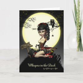 Tarjeta de nota gótica de Steampunk Lolita Blank