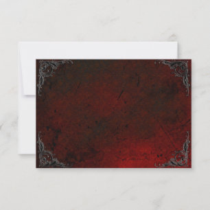 Tarjeta de nota gótica grunge Rosa Damask