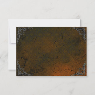 Tarjeta de nota gótica grunge Rosa Damask