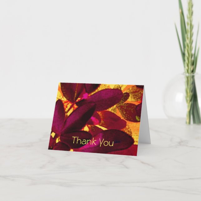 Tarjeta de nota 'Gracias' de otoño de Choisya (Anverso)