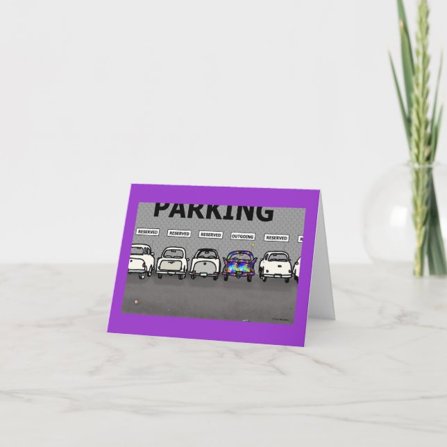 Tarjeta de nota Green Weenii "Parking Lot" (Anverso)