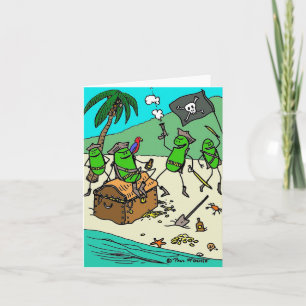 Tarjeta de nota Green Weenii "Pirate Fiesta"