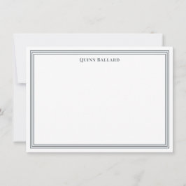 Tarjeta de nota gris de carbón de alta frontera