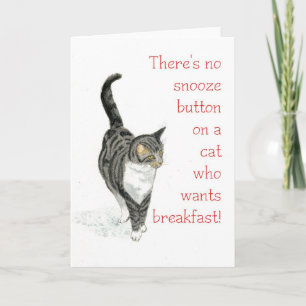 Tarjeta de nota gris para gatos de tabla