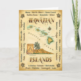 Tarjeta de nota Hawaii