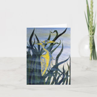 Tarjeta de nota Heron in Reeds