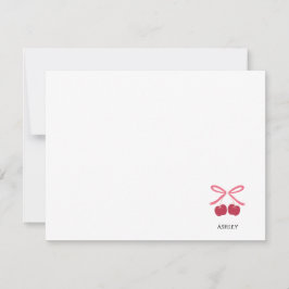 Tarjeta de nota | Ilustración linda de lazo de cer