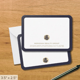 Tarjeta de nota inmobiliaria con el logotipo de or
