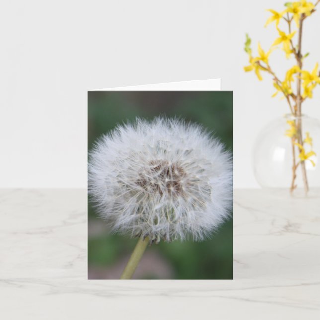 Tarjeta de nota Inspiradora Dandelion (flor amarilla)