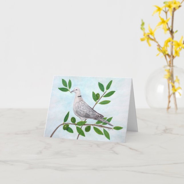 Tarjeta de nota Inspiradora de paz (flor amarilla)