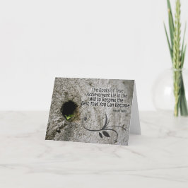 Tarjeta de nota Inspiradora de raíces del logro