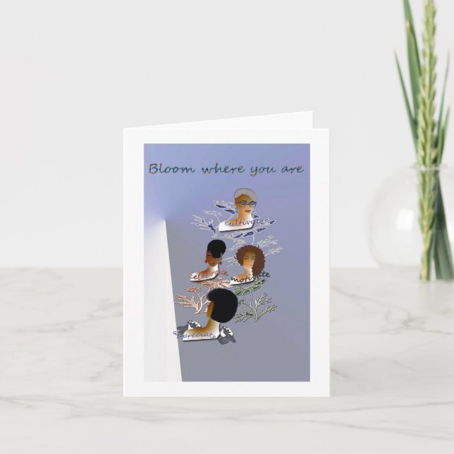 Tarjeta de nota inspiradora en blanco (Anverso)