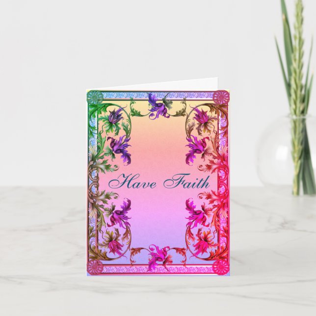 Tarjeta de nota Inspiradora floral elegante de Hav (Anverso)
