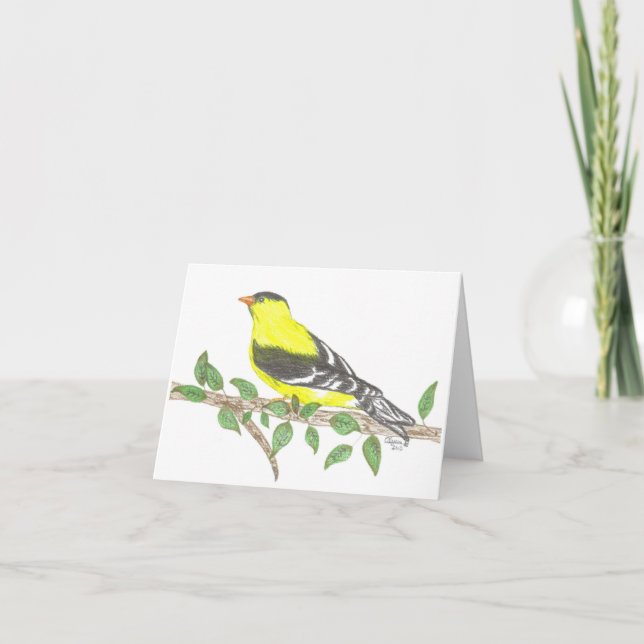 Tarjeta de nota Inspiradora Goldfinch (Anverso)