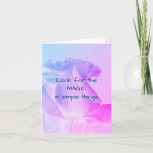 Tarjeta de nota Inspiradora Magic Rosebud