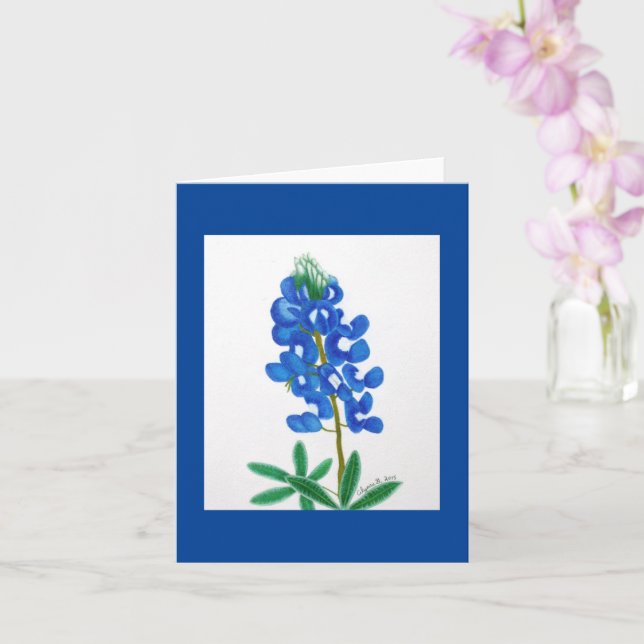 Tarjeta de nota Inspiradora para Bluebonnet de Tex (Orquídea)