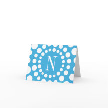 Tarjeta de nota interior en blanco azul claro mono