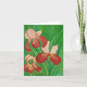 Tarjeta de nota Iris Backyard