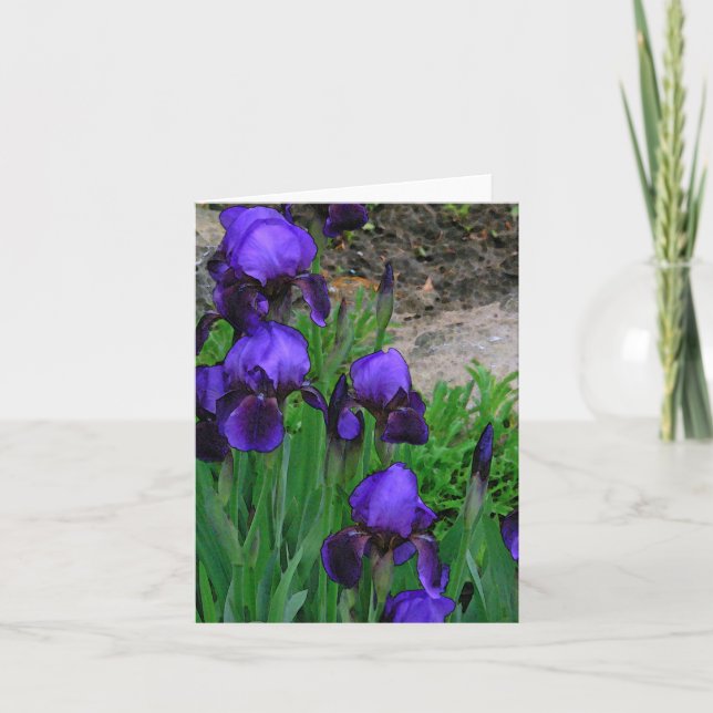 TARJETA DE NOTA, "IRISES PROFUNDOS" /FOTOG. (Anverso)
