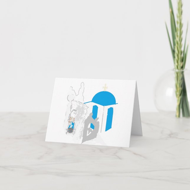 Tarjeta de nota : Isla Paros de la Iglesia Griega (Anverso)