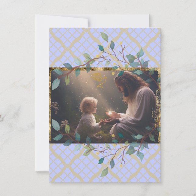 Tarjeta de nota Jesús ama a los niños pequeños (Anverso)