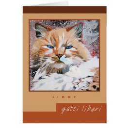 Tarjeta de nota "Jimmy" - Colección Gatti Liberi
