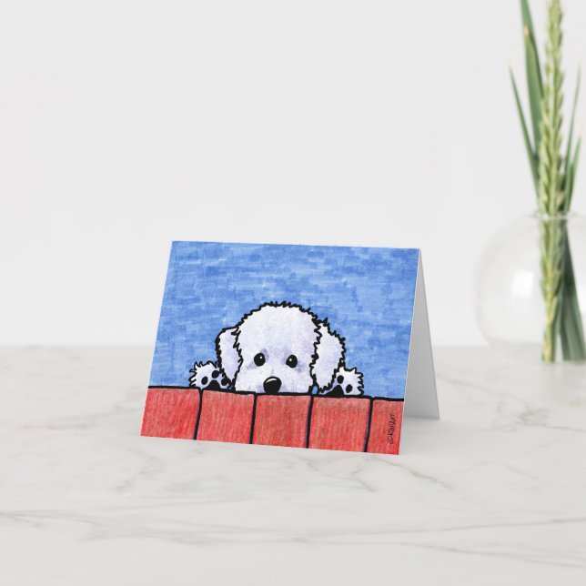Tarjeta de nota KiniArt Bichon Frise (Anverso)