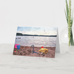 TARJETA DE NOTA: Lake Harriet, "At the Beach"_ Car