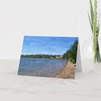 TARJETA DE NOTA: Lake Harriet, "Beach"_ Card