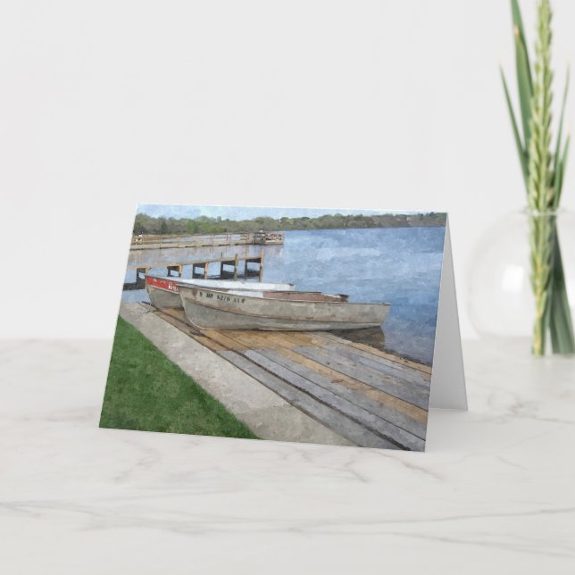 TARJETA DE NOTA: Lake Harriet, "Boats"_ Card (Anverso)